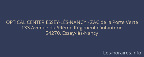 OPTICAL CENTER ESSEY-LÈS-NANCY - ZAC de la Porte Verte