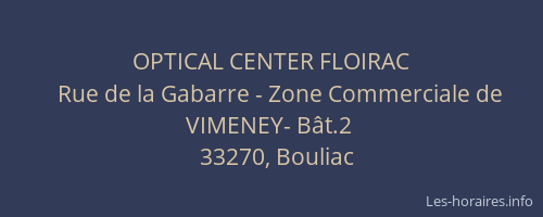 OPTICAL CENTER FLOIRAC