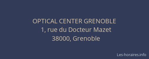 OPTICAL CENTER GRENOBLE