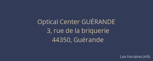 Optical Center GUÉRANDE