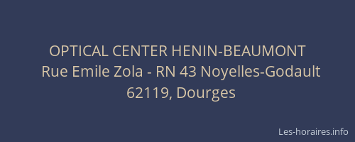 OPTICAL CENTER HENIN-BEAUMONT