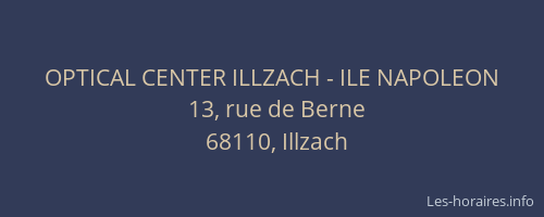 OPTICAL CENTER ILLZACH - ILE NAPOLEON