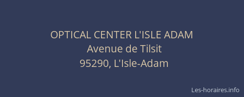 OPTICAL CENTER L'ISLE ADAM