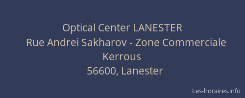 Optical Center LANESTER