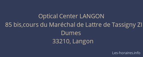 Optical Center LANGON