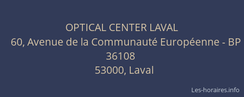OPTICAL CENTER LAVAL