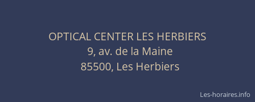 OPTICAL CENTER LES HERBIERS