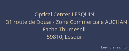 Optical Center LESQUIN