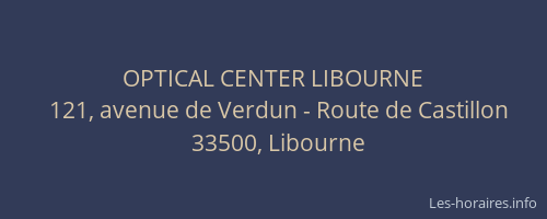 OPTICAL CENTER LIBOURNE