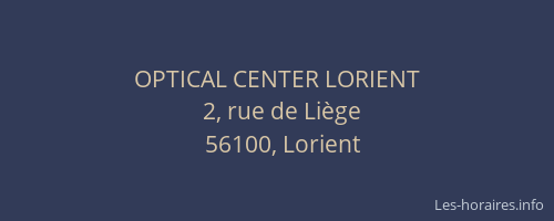 OPTICAL CENTER LORIENT