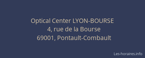 Optical Center LYON-BOURSE