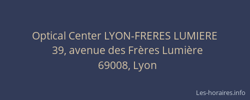 Optical Center LYON-FRERES LUMIERE