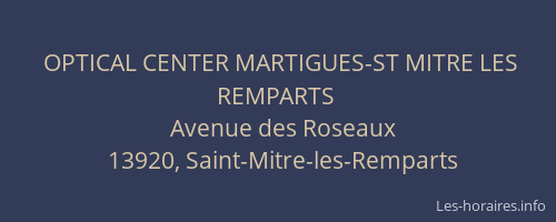 OPTICAL CENTER MARTIGUES-ST MITRE LES REMPARTS