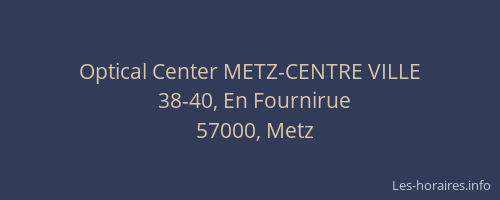 Optical Center METZ-CENTRE VILLE