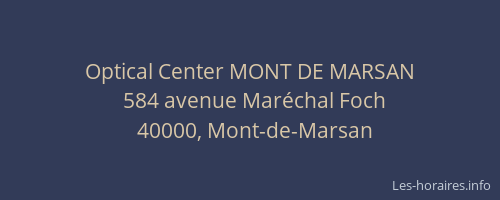 Optical Center MONT DE MARSAN