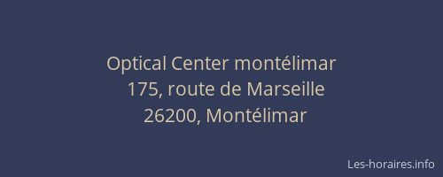 Optical Center montélimar