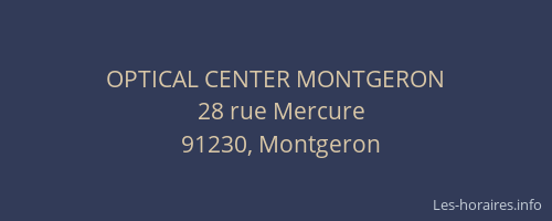 OPTICAL CENTER MONTGERON