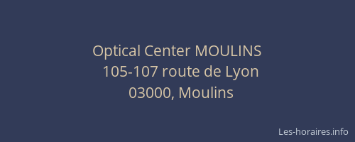 Optical Center MOULINS