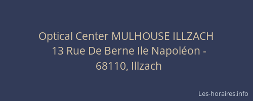 Optical Center MULHOUSE ILLZACH