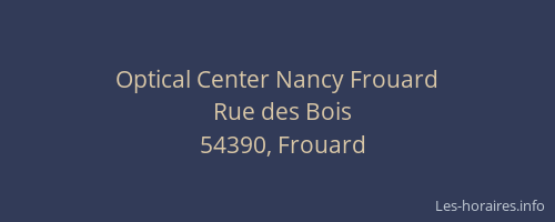 Optical Center Nancy Frouard