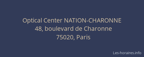 Optical Center NATION-CHARONNE