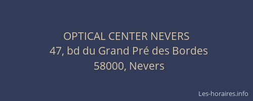 OPTICAL CENTER NEVERS