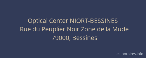 Optical Center NIORT-BESSINES