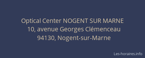 Optical Center NOGENT SUR MARNE
