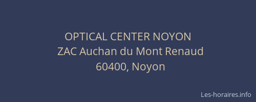 OPTICAL CENTER NOYON