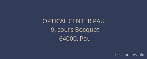 OPTICAL CENTER PAU