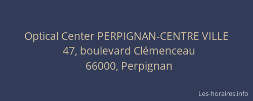 Optical Center PERPIGNAN-CENTRE VILLE