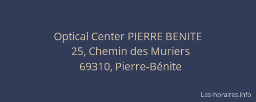 Optical Center PIERRE BENITE