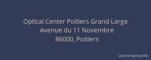 Optical Center Poitiers Grand Large