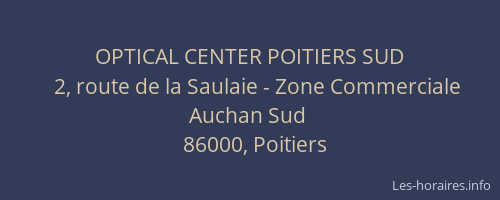 OPTICAL CENTER POITIERS SUD