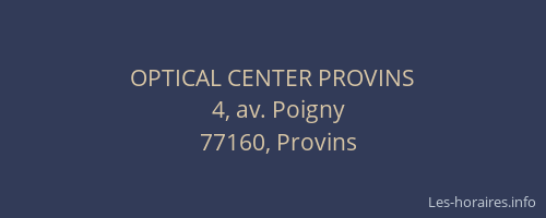 OPTICAL CENTER PROVINS