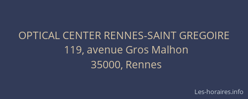 OPTICAL CENTER RENNES-SAINT GREGOIRE