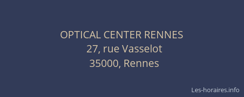 OPTICAL CENTER RENNES