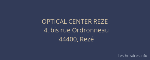 OPTICAL CENTER REZE