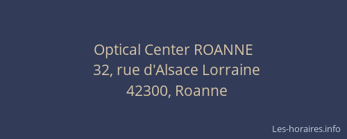 Optical Center ROANNE