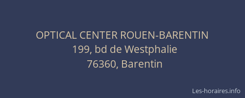 OPTICAL CENTER ROUEN-BARENTIN