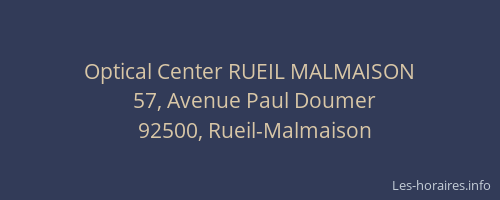 Optical Center RUEIL MALMAISON