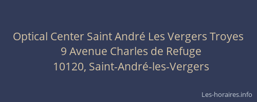 Optical Center Saint André Les Vergers Troyes
