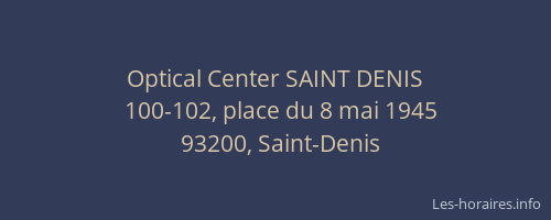 Optical Center SAINT DENIS