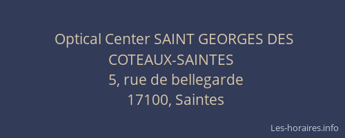 Optical Center SAINT GEORGES DES COTEAUX-SAINTES