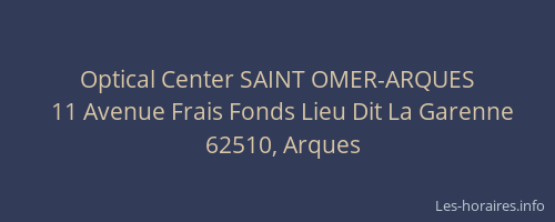 Optical Center SAINT OMER-ARQUES