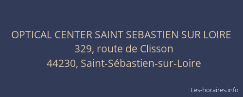 OPTICAL CENTER SAINT SEBASTIEN SUR LOIRE