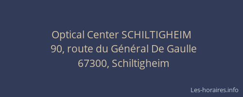 Optical Center SCHILTIGHEIM