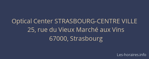 Optical Center STRASBOURG-CENTRE VILLE