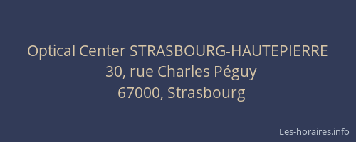 Optical Center STRASBOURG-HAUTEPIERRE