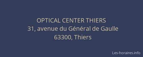 OPTICAL CENTER THIERS